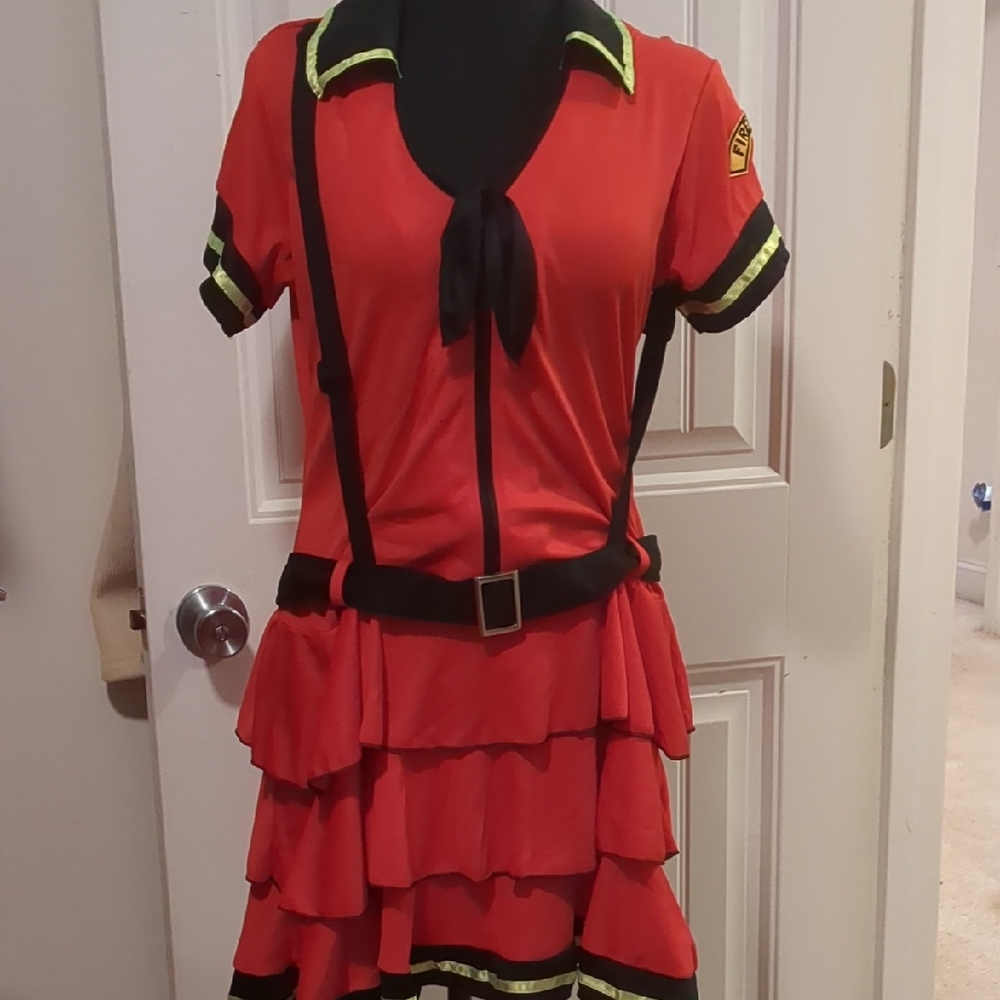 Red and Black Women's Costume Dress